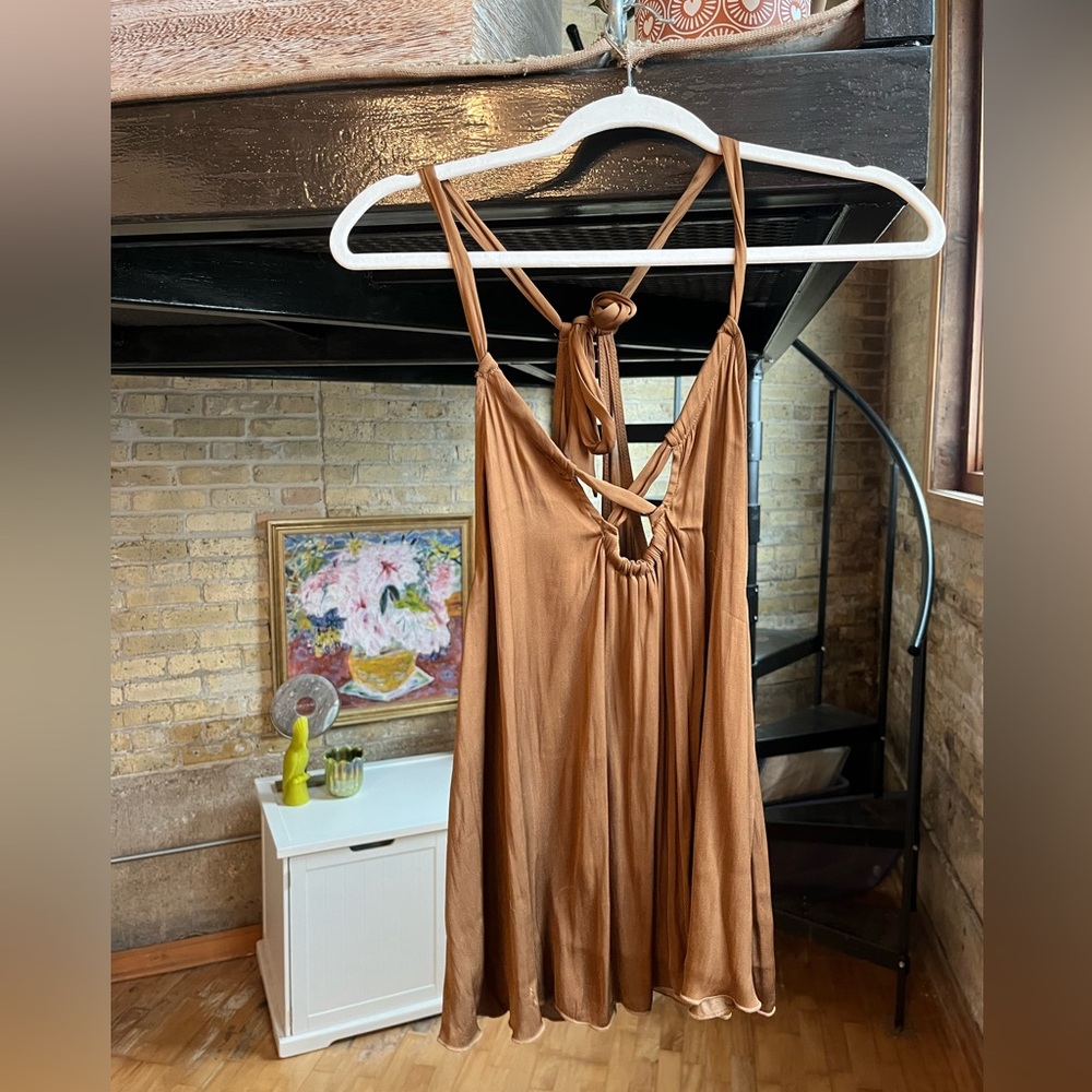 Free people satin tank top